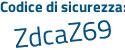 Il Codice di sicurezza è 9261c segue 77 il tutto attaccato senza spazi