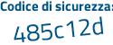 Il Codice di sicurezza è e segue 728abf il tutto attaccato senza spazi