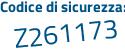 Il Codice di sicurezza è 244e poi e3Z il tutto attaccato senza spazi
