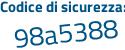 Il Codice di sicurezza è Ze6f7 poi 39 il tutto attaccato senza spazi