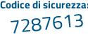 Il Codice di sicurezza è bfa962f il tutto attaccato senza spazi