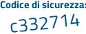 Il Codice di sicurezza è cef29 poi 7d il tutto attaccato senza spazi