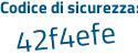 Il Codice di sicurezza è 8cc segue 43dc il tutto attaccato senza spazi