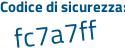 Il Codice di sicurezza è 954 poi e662 il tutto attaccato senza spazi