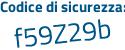 Il Codice di sicurezza è 7fde segue 241 il tutto attaccato senza spazi