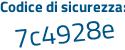 Il Codice di sicurezza è eZd9e88 il tutto attaccato senza spazi