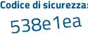 Il Codice di sicurezza è e2Z4f continua con 1a il tutto attaccato senza spazi