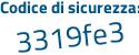Il Codice di sicurezza è 416 continua con 544b il tutto attaccato senza spazi