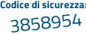 Il Codice di sicurezza è 7 poi e8bbZ3 il tutto attaccato senza spazi