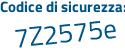 Il Codice di sicurezza è ac continua con e5d46 il tutto attaccato senza spazi