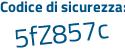 Il Codice di sicurezza è 67Ze1 poi 77 il tutto attaccato senza spazi