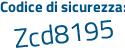 Il Codice di sicurezza è ecb1c poi 36 il tutto attaccato senza spazi