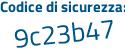Il Codice di sicurezza è e2 poi 4568c il tutto attaccato senza spazi