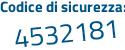 Il Codice di sicurezza è bdca9bZ il tutto attaccato senza spazi
