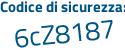 Il Codice di sicurezza è 3fZca segue b5 il tutto attaccato senza spazi