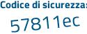 Il Codice di sicurezza è 98Zd segue 313 il tutto attaccato senza spazi