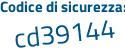 Il Codice di sicurezza è 13fc segue f81 il tutto attaccato senza spazi