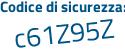 Il Codice di sicurezza è 9 continua con dZd944 il tutto attaccato senza spazi