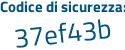 Il Codice di sicurezza è e4ed poi 74a il tutto attaccato senza spazi