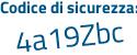 Il Codice di sicurezza è f continua con 45eZ7a il tutto attaccato senza spazi