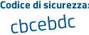 Il Codice di sicurezza è 8862d4b il tutto attaccato senza spazi