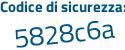 Il Codice di sicurezza è c9 segue 98ff7 il tutto attaccato senza spazi