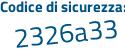 Il Codice di sicurezza è 5c67ed2 il tutto attaccato senza spazi