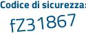 Il Codice di sicurezza è aZ8 continua con 41b1 il tutto attaccato senza spazi