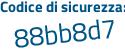 Il Codice di sicurezza è 1298562 il tutto attaccato senza spazi