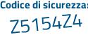 Il Codice di sicurezza è 498aded il tutto attaccato senza spazi