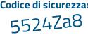 Il Codice di sicurezza è 5d5957c il tutto attaccato senza spazi