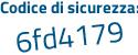 Il Codice di sicurezza è 45 segue 22437 il tutto attaccato senza spazi