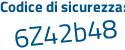 Il Codice di sicurezza è 1b127ce il tutto attaccato senza spazi