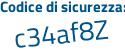 Il Codice di sicurezza è 344fZf6 il tutto attaccato senza spazi