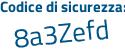 Il Codice di sicurezza è d62 poi 3Z8f il tutto attaccato senza spazi