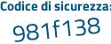 Il Codice di sicurezza è 8f poi a84aa il tutto attaccato senza spazi