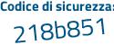 Il Codice di sicurezza è 1Zb poi Z4Za il tutto attaccato senza spazi