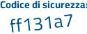 Il Codice di sicurezza è b continua con e59Z1c il tutto attaccato senza spazi