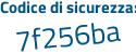 Il Codice di sicurezza è b3821 continua con e2 il tutto attaccato senza spazi