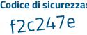 Il Codice di sicurezza è c continua con a33739 il tutto attaccato senza spazi