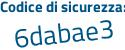 Il Codice di sicurezza è 9 segue cce3db il tutto attaccato senza spazi