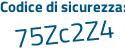 Il Codice di sicurezza è 4887e continua con 9Z il tutto attaccato senza spazi