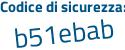 Il Codice di sicurezza è 3 segue ceb676 il tutto attaccato senza spazi