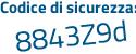 Il Codice di sicurezza è 6e59 segue c41 il tutto attaccato senza spazi