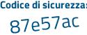 Il Codice di sicurezza è Z continua con b2bcc9 il tutto attaccato senza spazi