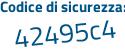 Il Codice di sicurezza è 9beb5 poi cZ il tutto attaccato senza spazi