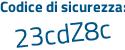 Il Codice di sicurezza è 4fb5 continua con 8e7 il tutto attaccato senza spazi
