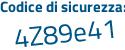 Il Codice di sicurezza è 33 continua con Zfd47 il tutto attaccato senza spazi