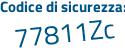 Il Codice di sicurezza è 63dccZe il tutto attaccato senza spazi