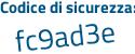 Il Codice di sicurezza è 869bd poi 9a il tutto attaccato senza spazi